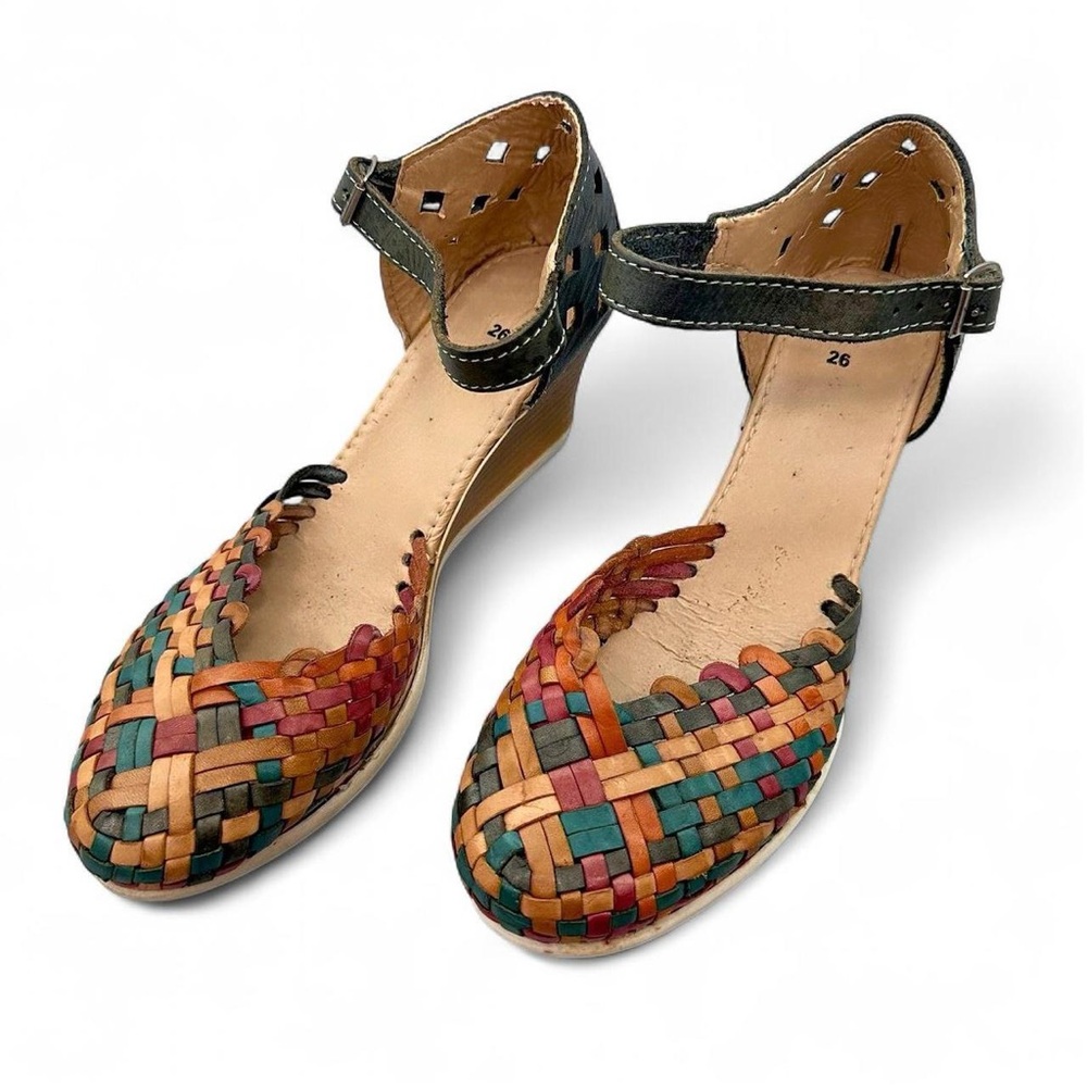 ✨ Handcrafted Leather Wedge Sandals – Imported from Mexico (Ensenada) ✨